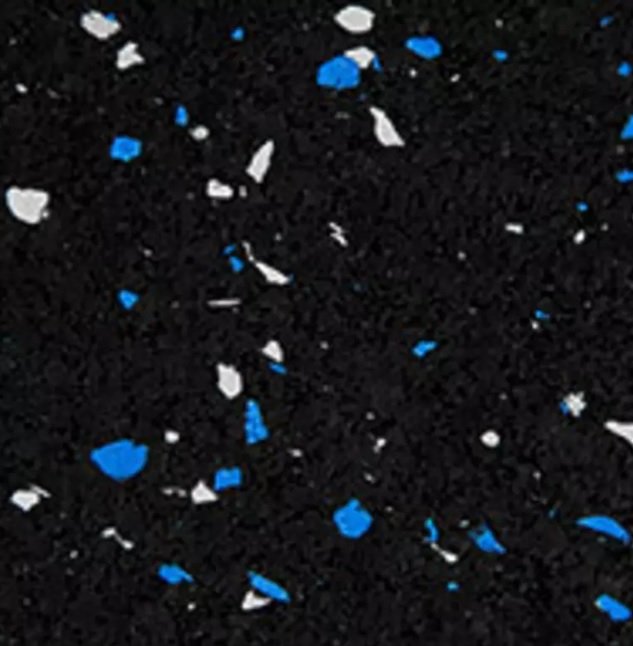 8mm(5/16th inch) Rubber Gym Flooring rolls mats (Black with confetti finish)