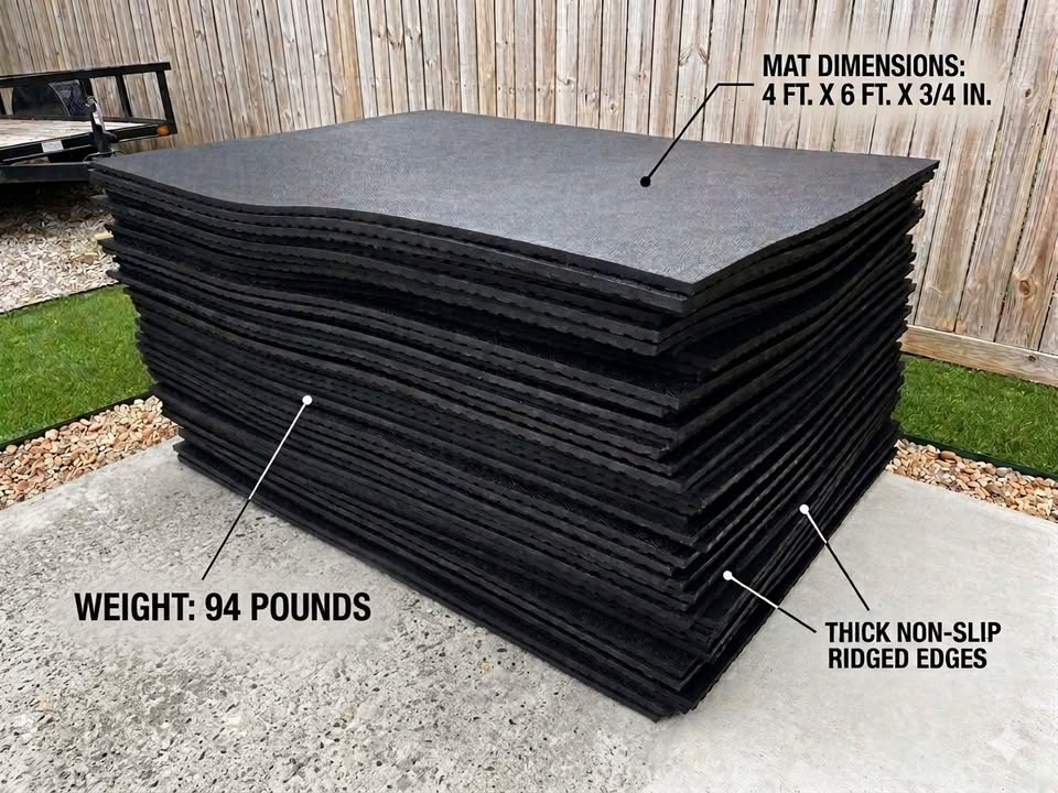 Rubber Gym/Horse stall mat, flooring 4ft x 6 ft x 3/4" thick